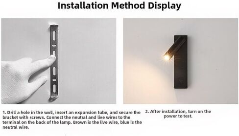 Rechargeable Wall Lights for Bedroom with USB-C and USB-A Ports in Kuwait