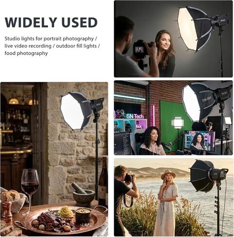 Softbox Lighting Kit, 11.8"/30cm Studio Light with Quick Release Softbox in Kuwait