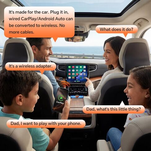 CarlinKit MINI Ultra 3 Android Auto Wireless Adapter 2-in-1 Plug-and-Play in Kuwait