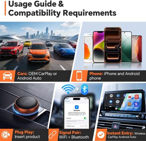 CarlinKit MINI Ultra 3 Android Auto Wireless Adapter 2-in-1 Plug-and-Play in Kuwait