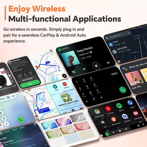 CarlinKit MINI Ultra 3 Android Auto Wireless Adapter 2-in-1 Plug-and-Play in Kuwait