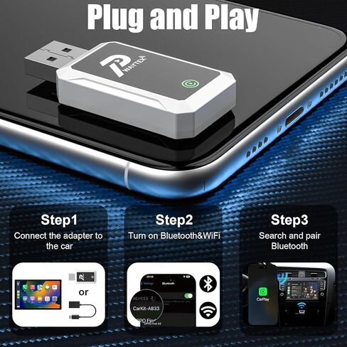 Wireless CarPlay Adapter for Wired CarPlay Cars, Android Auto Dongle in Kuwait