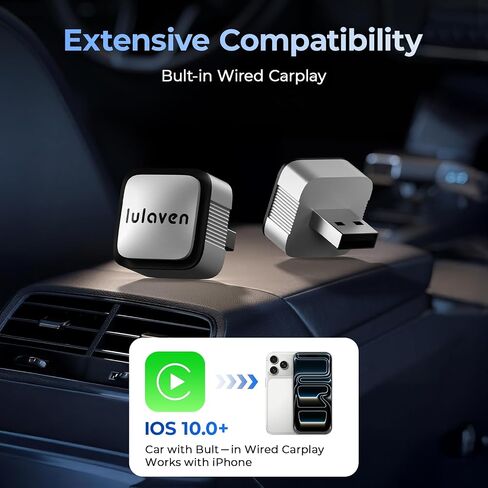 Wireless CarPlay Adapter for iPhone - Mini, Auto-Reconnect, USB-C Included in Kuwait