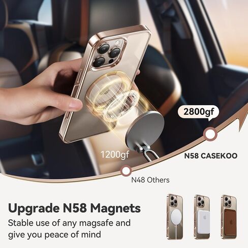 CASEKOO 360 Spin Magnetic Stand for iPhone 16 Pro Max Case Desert Titanium in Kuwait