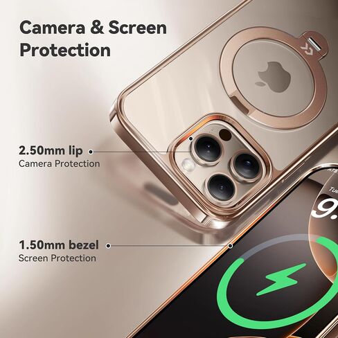 CASEKOO 360 Spin Magnetic Stand for iPhone 16 Pro Max Case Desert Titanium in Kuwait