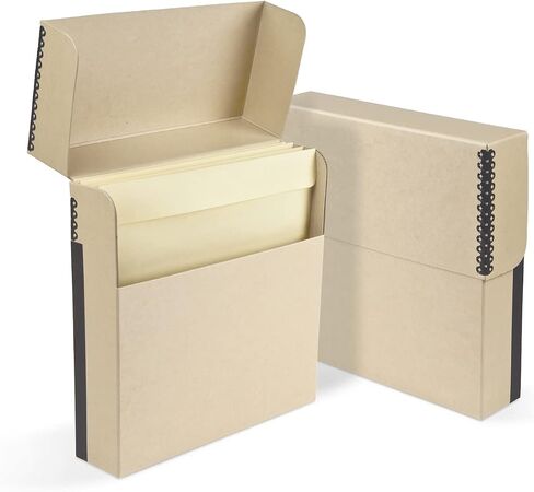 Gaylord Archival Tan Flip-Top 12" Vinyl Record/Album Preservation Box - 3W x 13 1/8L x 13 1/8" H in Kuwait