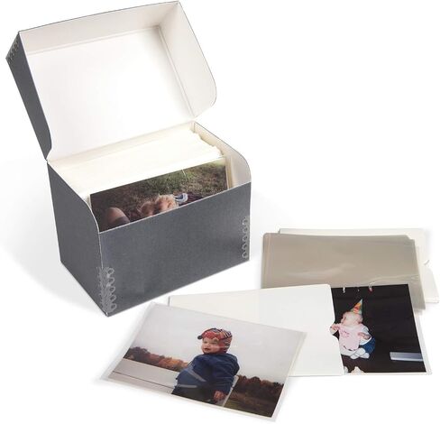 Gaylord Archival Blue/Grey Flip-Top Storage Kit for 4 x 5 Photos in Kuwait