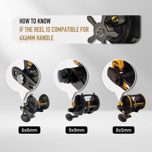 GOMEXUS Power Handle for Penn Squall Star Drag/Lever Wind Fathom Star Drag/Lever Wind/Lever Drag Conventional Reel in Kuwait