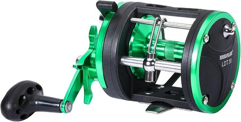 Sougayilang Round Baitcasting Fishing Reel –CNC Machined Aluminum Body Catfish Reel with 25LB Max Drag, Waterproof Trolling Reel with Level Wind & Magnetic Braking System for Musky Bass Pike in Kuwait