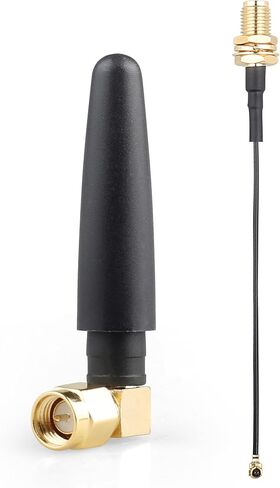 2.4GHz Bluetooth WiFi Antenna 2dBi SMA Male (Pin) with U.FL to SMA Female Pigtail RF1.13 Cable 30cm for Amplifier Board in Kuwait