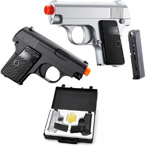 Lightweight 250 FPS Dual Airsoft Spring Pistols for Cosplay James Bond Costume, Spring Pistol Gun Toy for Youth, Great Started kit for Beginner in Kuwait