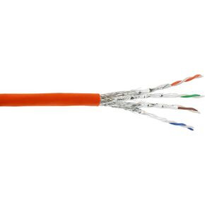 Inline Cat.7 Installation Cable S/FTP (PiMF), 600 MHz, PoE+, CCA, Halogen-Free LSZH, Orange, for Home Network and Building Cabling, 15 m, 70215I in Kuwait
