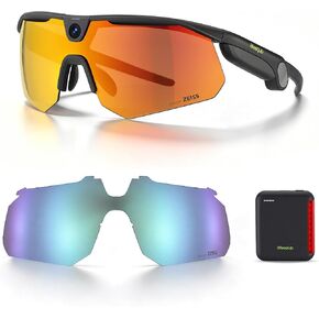 Ranger AI Sports Camera Glasses with ZEISS Lens (Black) + ZEISS Lens (Blue) + 1600mAh Power Plus in Kuwait