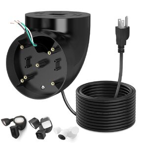 CaGuan Eave Mount with Power Cable for Floodlight Cam Wired Plus/Pro, Google Nest Cam,Blink Floodlight Cam with 20ft Charging Cable Adapter, No Junction Box Need-(2in1 Plug in Mount&Cord Set) in Kuwait
