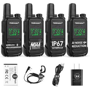 TIDRADIO TD-M11 Plus Walkie Talkies Long Range, Waterproof/Dustproof,AI Noise Reduction,Web Bluetooth Programming,NOAA,VOX/Hand-Free,22CH,for Hunting,Camping,Emergency Use,Two-Way Radios,2Pack in Saudi Arabia