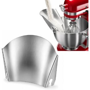 Stainless Steel Pouring Chute Compatible with KitchenAid Stand Mixer Metal Bowls, No-Spill Splash Guard Pour Shield for 4.5, 5, and 6 Qt Bowls, Easy Flour and Liquid Guide, Dishwasher Safe in Kuwait