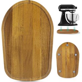 OUTNILI Mixer Slider Mat for KitchenAid Stand Mixer 4.5-5 Qt Tilt-Head, Acacia Wood Kitchen Aid Mixer Slider Tray, Countertop Appliance Sliding Mat in Kuwait