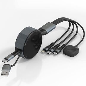 4 in 1 Retractable Multi Charging Cable with iWatch Charger Cord in Kuwait