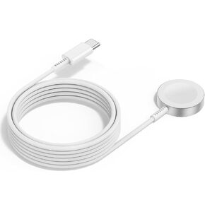 2Pack for Apple Watch Charger Cable, Magnetic Fast Charger to USB C Cable 6FT, Wireless Fast iWatch Charger Portable Compatible with iWatch Ultra/Series 9/8/7/6/SE/SE2/5/4/3/2/1-White in Kuwait