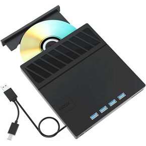 USB 3.0 Type-C Multiplication External Blu-Ray Optical Drive CD/DVD/BD -/+RW Player Burner Writer Reader for Laptop PC in Kuwait