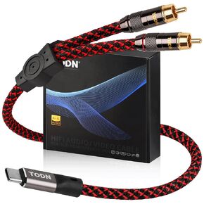TODN USB C to RCA Audio Cable 3ft HiFi 4-Core OFC Shielded for Amplifier in Kuwait
