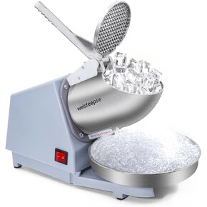 Electric Snow Cone Machine & Shaved Ice Maker, Stainless Steel Ice Crusher with Ice Pick and Tray, Powerful Motor and Sharp Blades for Fast Ice Shaving, for Home, Parties and Events in Kuwait