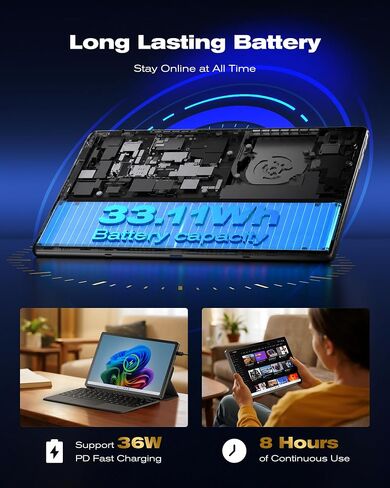 2-in-1 Laptop Tablet, 12" 2K Touchscreen, Intel 6500Y, 12GB RAM 256GB SSD in Saudi Arabia