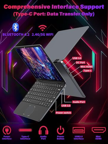 11" Gray 2-in-1 Convertible Touchscreen Laptop for Students&Travel in Kuwait