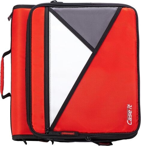 Case-it School Zipper Binder | 1.5" D-Ring | 325-Sheet | LT-207 Jet Black in Saudi Arabia