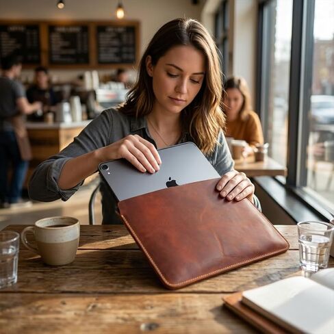 Dessi Matte Crazy Horse Leather Sleeve for 11-Inch iPad Pro in Kuwait
