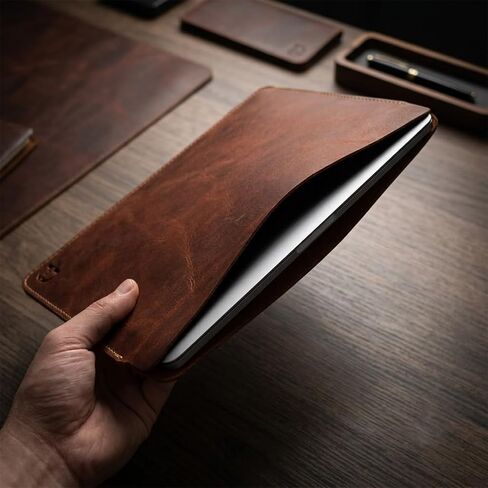 Dessi Matte Crazy Horse Leather Sleeve for 11-Inch iPad Pro in Kuwait