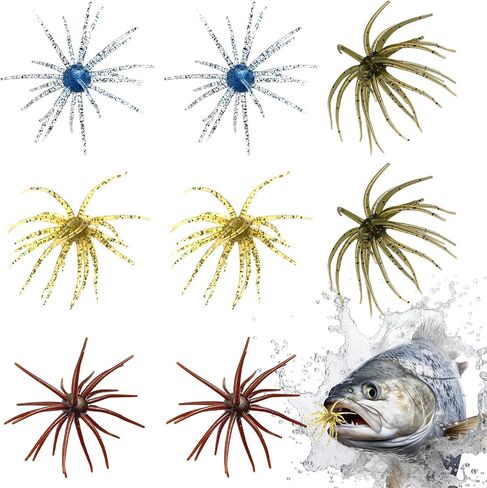 8Pcs Sea Urchin Dice Lures for Bass Drop Shot, Slow Sink in Saudi Arabia