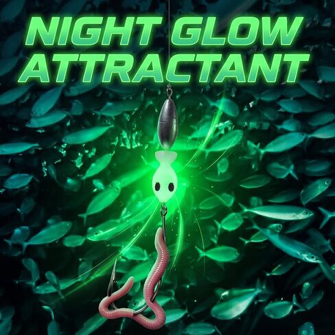 50 Pcs Glow Fishing Beads Luminous Soft Plastic Attractor Beads with Eyes 24mm Night Fishing Accessories for Bass Trout Salmon Catfish Freshwater & Saltwater Tackle Gear in Saudi Arabia