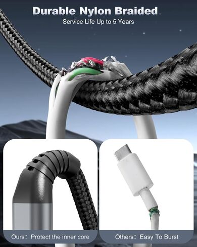 USB C to USB C Cable, 2Pack 3ft Car Charger Fast Charging in Saudi Arabia