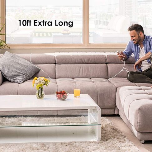 Multi Charging Cable, 10ft 2Pack Multi Phone Charger Cable Braided 3 in 1 in Kuwait