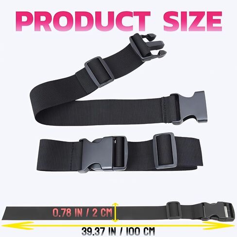 Nylon Strap with Buckle, Quick Release Buckle, Black, 0.789" x 39.37" in Saudi Arabia