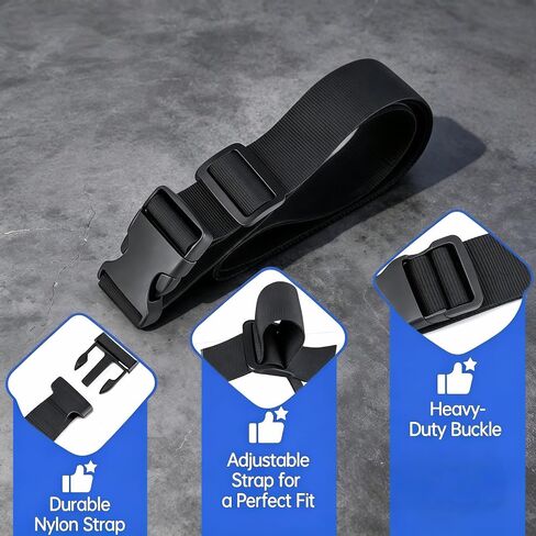 Nylon Strap with Buckle, Quick Release Buckle, Black, 0.789" x 39.37" in Saudi Arabia