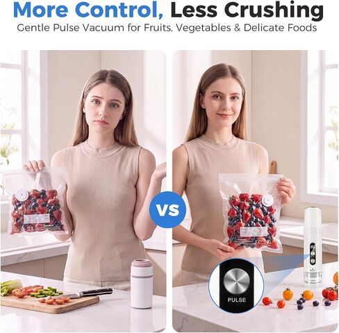 Compact Handheld Food Vacuum Sealer with 30 Reusable Vacuum Bags in Kuwait