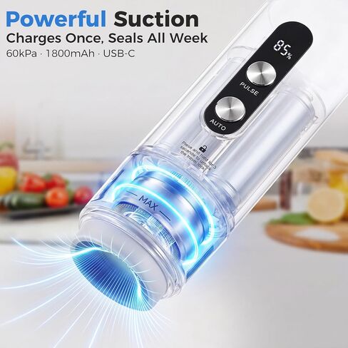 Compact Handheld Food Vacuum Sealer with 30 Reusable Vacuum Bags in Kuwait