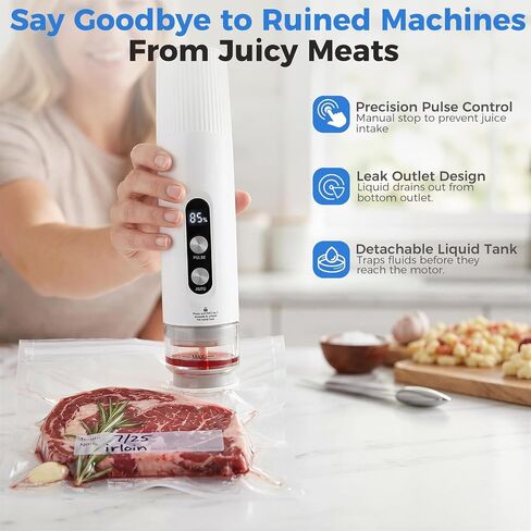Compact Handheld Food Vacuum Sealer with 30 Reusable Vacuum Bags in Kuwait