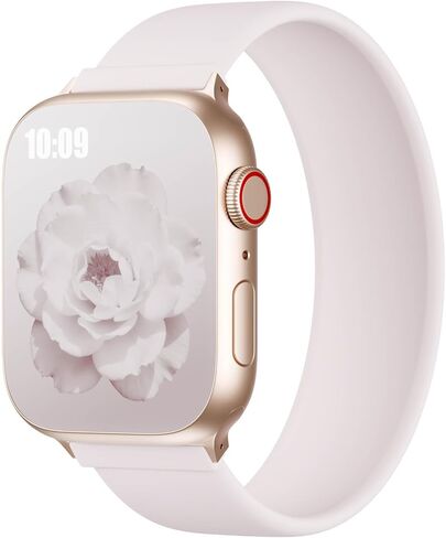 Silicone Sport Solo Loop Band Compatible with Apple Watch Bands 40mm 42mm 41mm 38mm 44mm 45mm 46mm 49mm Women Men, Stretchy Soft Elastic Strap for iWatch Series 11 10 9 8 7 6 5 4 3 2 1 SE Ultra in Kuwait