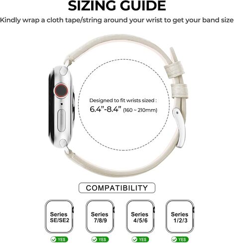 HANDODO Italian Genuine Leather Band Women for Apple Watch Series 11 10 9 8 7 6 5 4 3 2 1 SE SE2 Ultra 2/3, SGS Certified Dressy Bracelet Cute Strap for iWatch 42mm 44mm 45mm 46mm 49mm in Kuwait