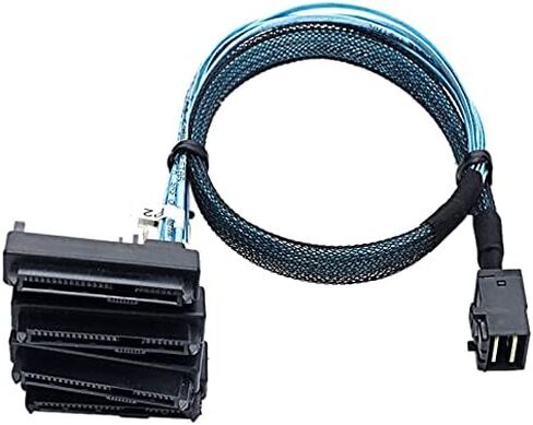 Mini SAS SFF-8643 to 4X29Pin SFF-8482 Hard Disk Server Cable 3.33TF/1M in Kuwait