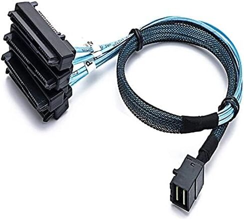 Mini SAS SFF-8643 to 4X29Pin SFF-8482 Hard Disk Server Cable 3.33TF/1M in Kuwait