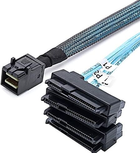 Mini SAS SFF-8643 to 4X29Pin SFF-8482 Hard Disk Server Cable 3.33TF/1M in Kuwait
