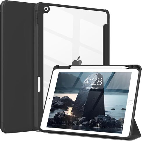 for iPad Pro 12.9 Case (6th/5th/4th/3rd Generation 2022/2021/2020/2018) & iPad Air 13 inch case (M4/M3/M2) with Pencil Holder, Smart Slim Trifold Stand Case with Soft TPU Back (Pink) in Kuwait