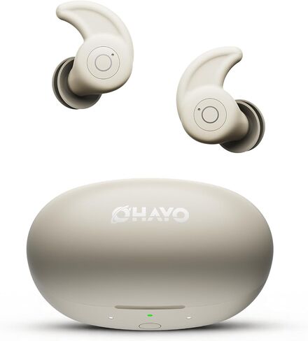 OHAYO Sleep A10 Sleep Earbuds Bluetooth 6.0 Noise Cancelling Headphones for Side Sleepers No Touch Control Tiny Sleeping Ear Buds for Snoring Partner Travel 5mm Dynamic Driver Beige in Kuwait