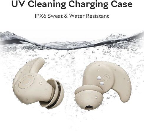 OHAYO Sleep A10 Sleep Earbuds Bluetooth 6.0 Noise Cancelling Headphones for Side Sleepers No Touch Control Tiny Sleeping Ear Buds for Snoring Partner Travel 5mm Dynamic Driver Beige in Kuwait