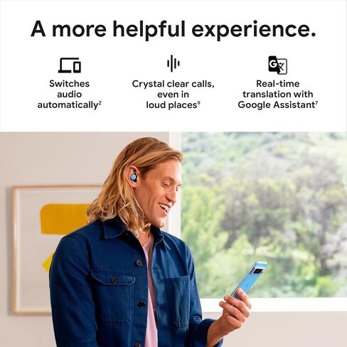 Google Pixel Buds Pro - Noise Canceling Earbuds - Up to 31 Hour Battery Life with Charging Case[2] - Bluetooth Headphones - Compatible with Android - Porcelain (Renewed) in Kuwait