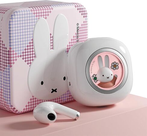Miffy Bluetooth 5.3 Earbuds-Pro - IPX5 Waterproof, Touch Controls, Adorable Reusable Miffy 3D Iron Box Packaging.(Pink) in Kuwait